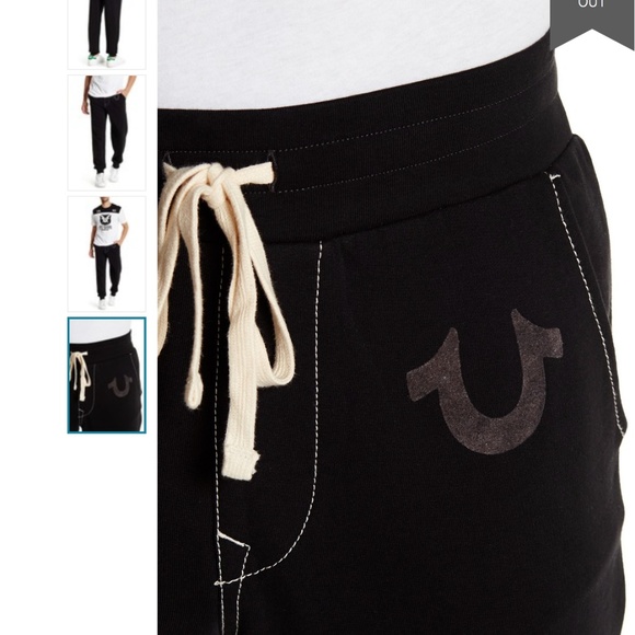 NWT $129 True Religion Jogger Pants‎ for MEN in Black [SZ Large ] - Picture 2 of 8